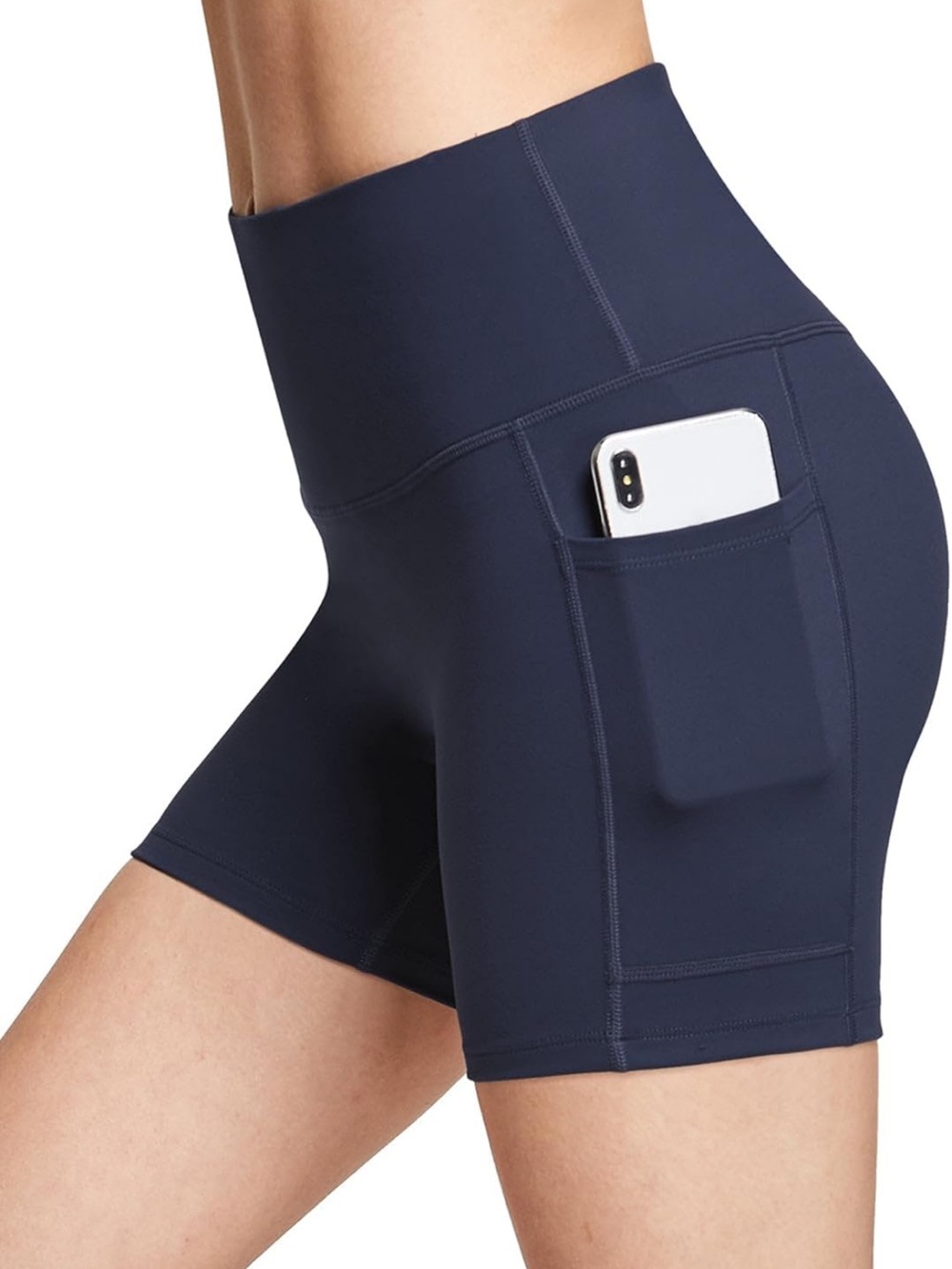 baleaf blue Women's High Waist Biker Shorts